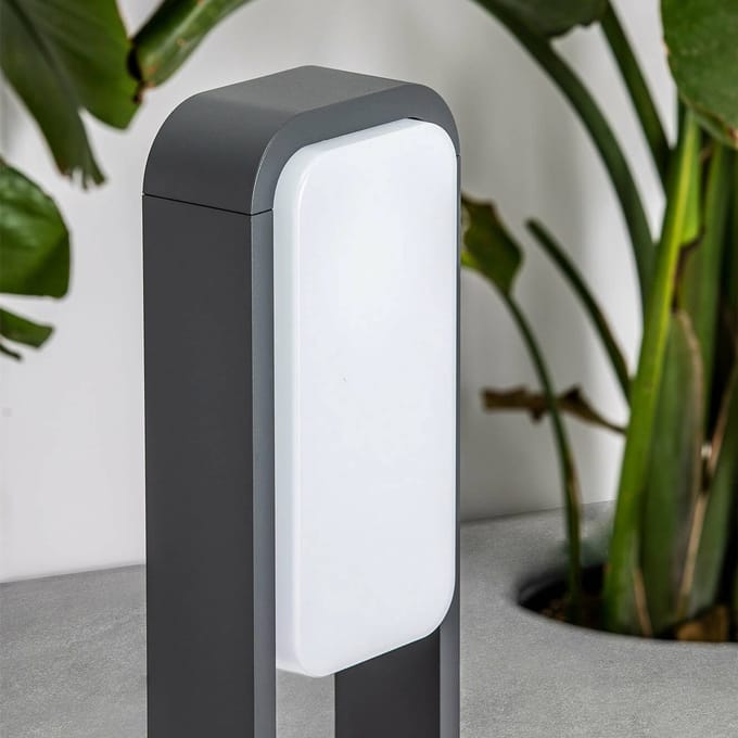 FARO BARCELONA LED tuinpadverlichting Sticker, donkergrijs, aluminium, hoogte 72 cm