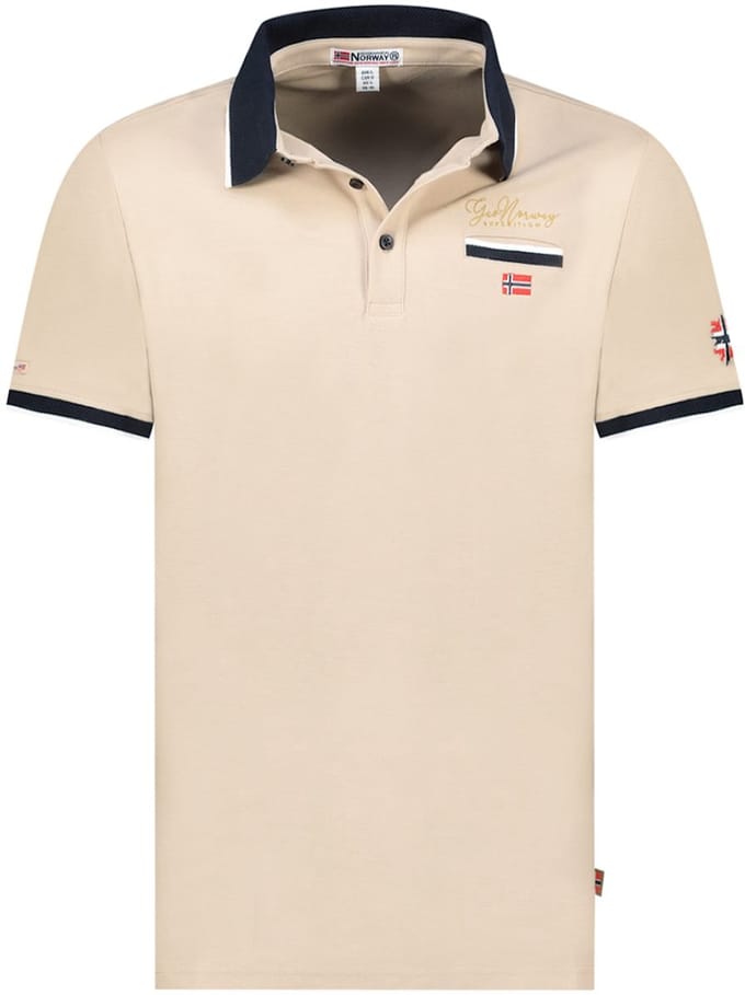 Geographical Norway Expedition Katoen Polo Shirt Kara Beige - S