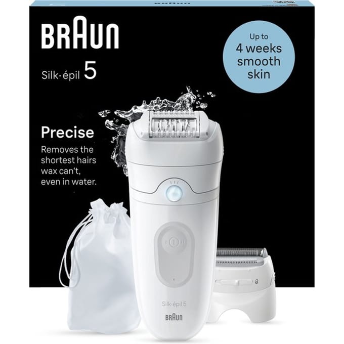 Braun Silk·épil 5 - Epilator met Ladyshave opzetstuk - type 5-041 - Wit/Grijs