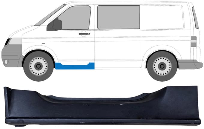 Reparatiepaneel voorste dorpel voor Volkswagen Transporter T5 2003-2015 / Links