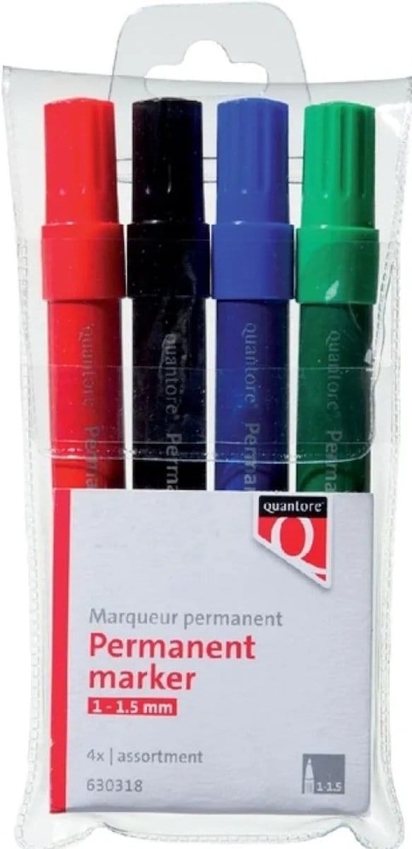Permanent marker Quantore rond 1-1.5mm assorti - 10 stuks