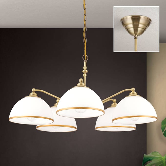 ORION Hanglamp Old Lamp met kettingophanging, 5-lamps