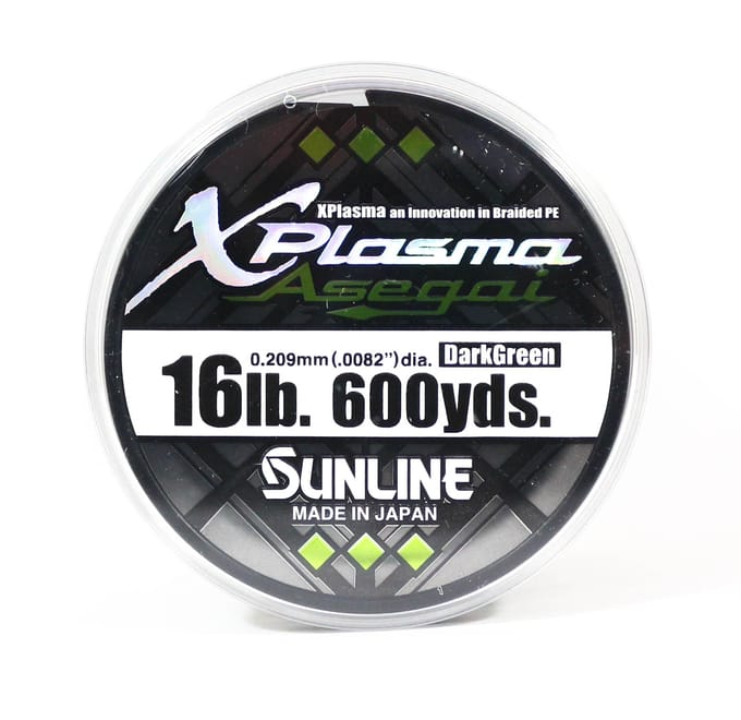 Sunline PE Line Asegai Xplasma 600yds PE 1.5 16lb Donkergroen (5202)