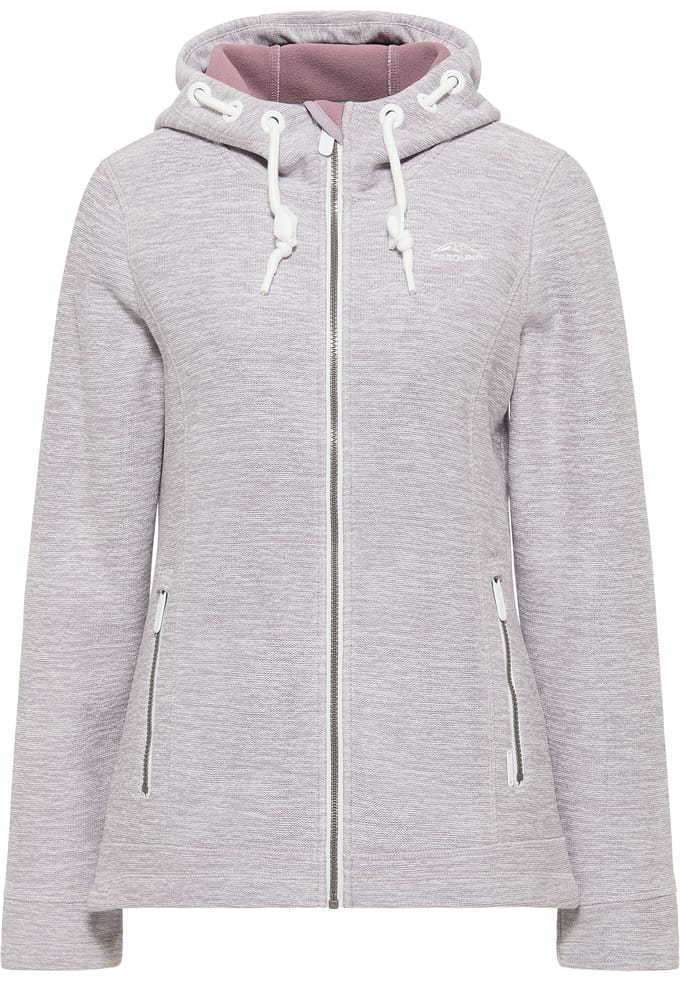 ICEBOUND Yuka serie Gebreide fleece jas Dames licht lavendel melange