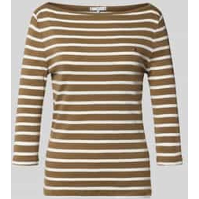 Slim fit 3/4-shirt van 100% katoen