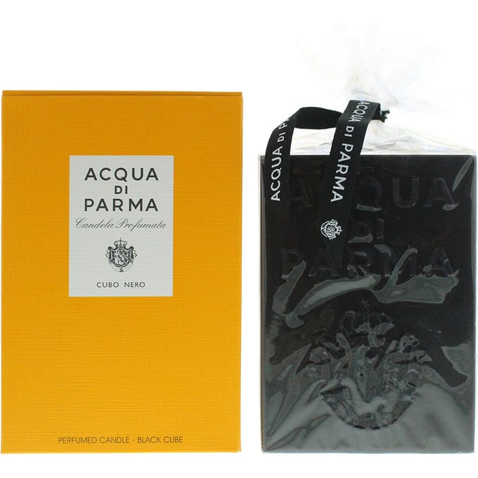 Acqua di Parma Zwarte Kube Amber Geurkaars 1000g
