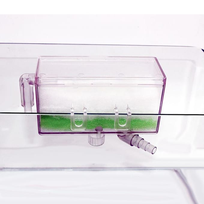 Aquarium Filterbox Klein Lage Waterzuiging Hangend Aquarium Zuiveraar voor Aquarium Accessoires white