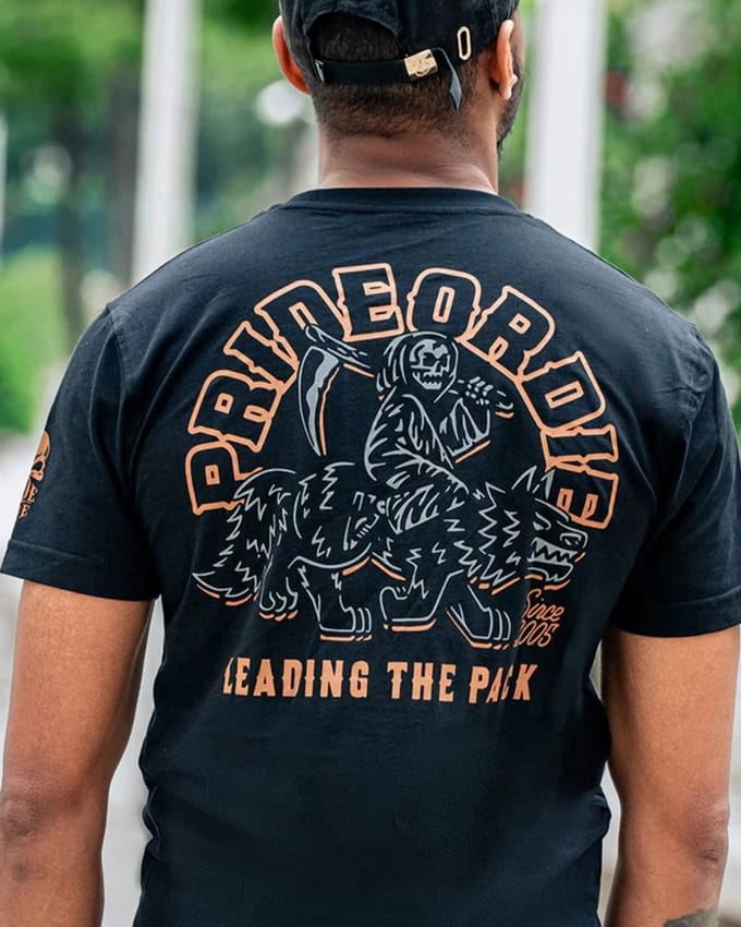 PRIDEorDiE LEADING THE PACK T-shirt Zwart - M