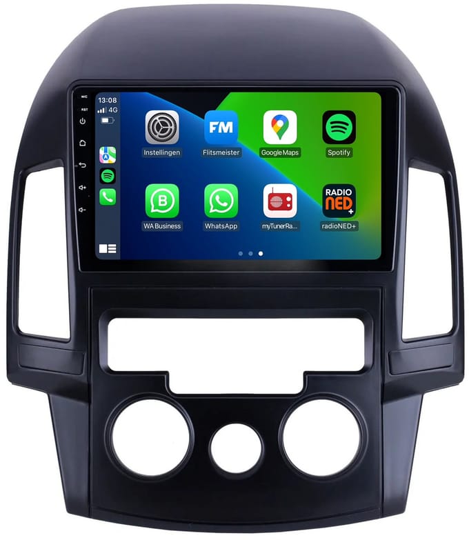 Carplay autoradio voor Hyundai I30 | 2007 t/m 2012 | Android 13 | Draadloos Apple Carplay & Android Auto | 2GB + 32GB | 8-Core processor | Davilon | 2025 model | 2007 2008 2009 2010 2011 2012 | Bluetooth & Wifi