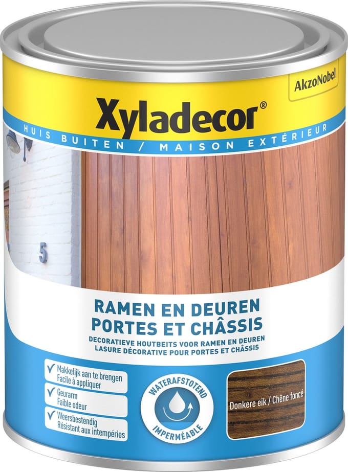 Xyladecor - Ramen & Deuren - Donkere Eik - 0,75 L