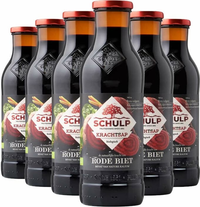 Schulp Rode Bietensap Puur Krachtsap Biologisch 6 x 0,75 liter