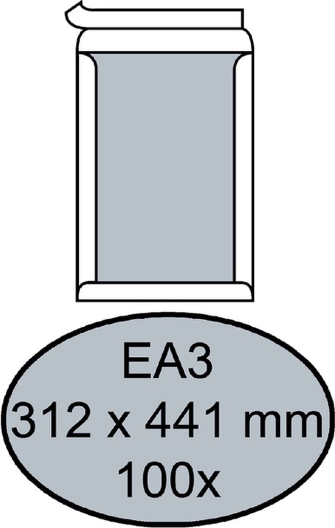 Envelop quantore bordrug ea3 312 x 441 zk 120 gr wit