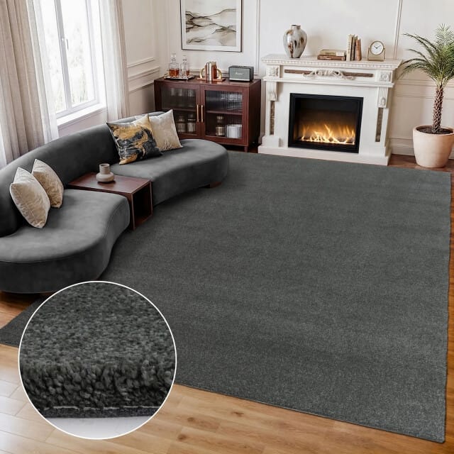 Comfy Premium - Luxe Effen Vloerkleed Wasbaar Uni Groen- 200x290 CM