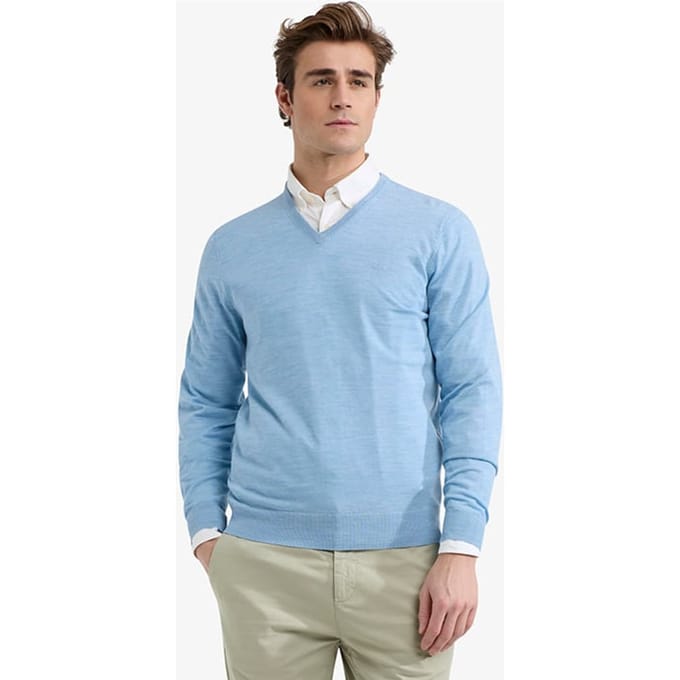 McGregor Fine Merino V-neck Sweater Light Blue Taglia: S | Maglioni a maglia Outlet | Uomo | Blu