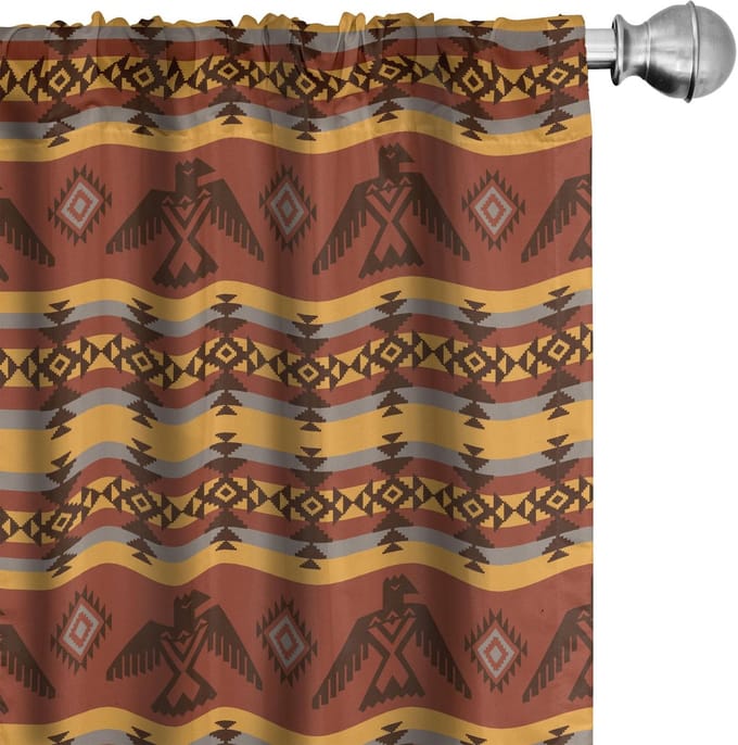 ABAKUHAUS Stammes gordijnen – 2x75x225 cm – microvezel