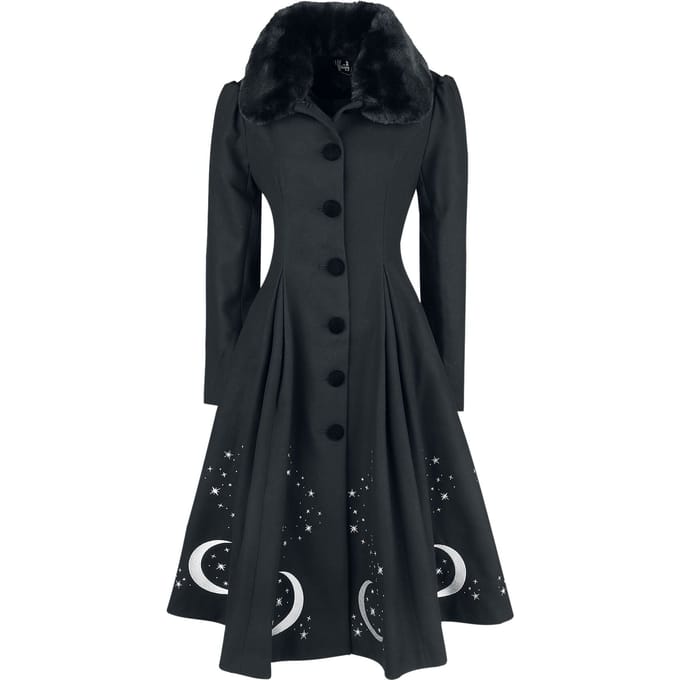 Hell Bunny - Rockabilly Lange jassen - Interstellar Coat - S tot 4XL - voor Vrouwen - zwart