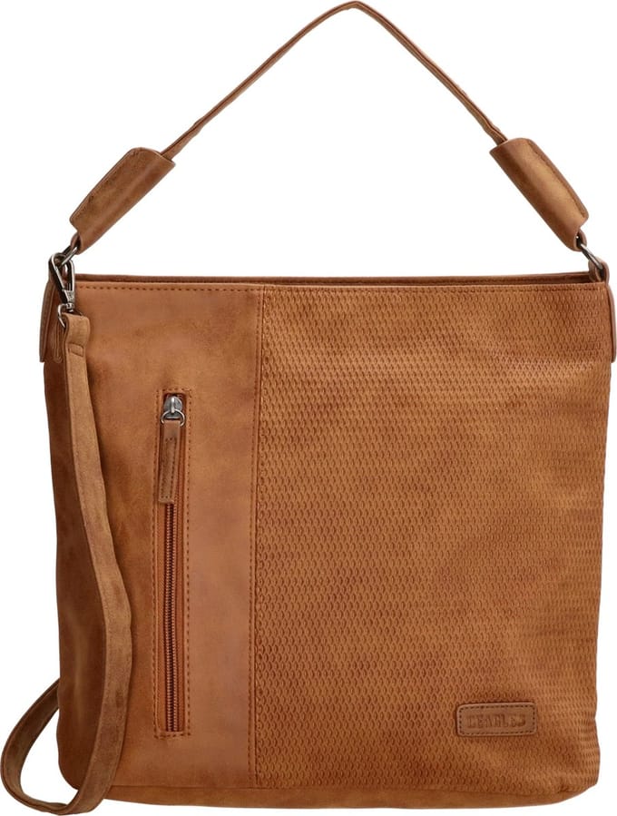 Beagles Brunete Schoudertas Hobo Tas met extra lang hengsel - Cognac