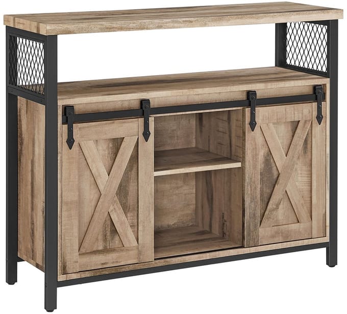 MAZAZU - Dressoir- Bijzetkast - Bruin - Hout - ‎33 x 100 x 80cm