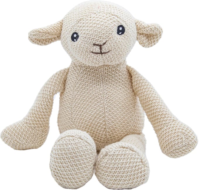 Cute since 1999 - Katoenen knuffel - Wit lammetje - Baby knuffel - 17cm
