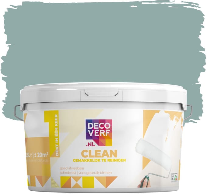 Decoverf clean muurverf leigroen, 2.5L