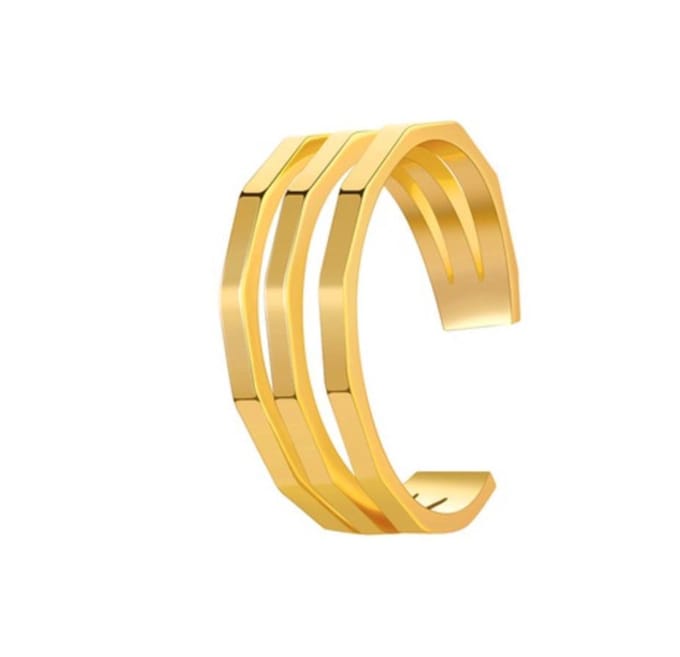 3 Rijen ear cuff | goud gekleurd