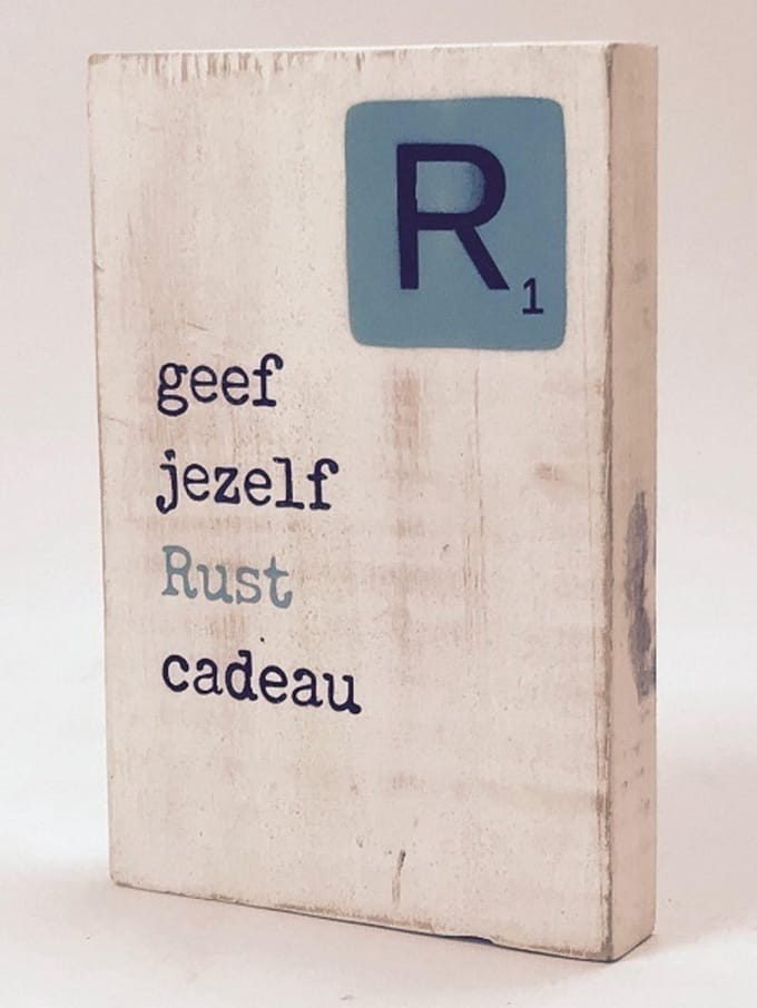 Tekstblok 10x15 2 cm dik Rust