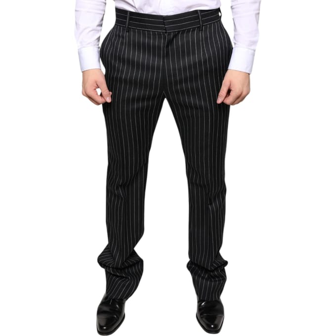 Klassiek Pasvorm Pinstripe Broek