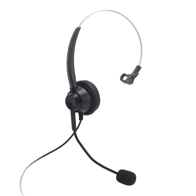 Telefoonheadset met microfoon met ruisonderdrukking Enkeloorsondersteuning USB C naar USB 3.5mm Connector