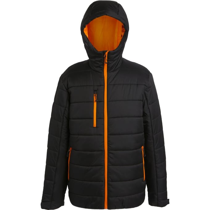 Regatta Thermisch gewatteerd jack voor heren (Zwart/Oranje Pop)