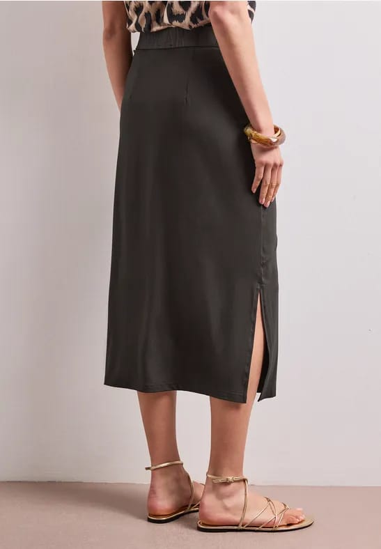 Midirok van tricot in effen kleur