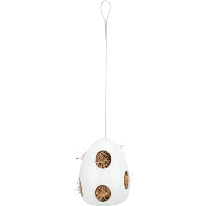 TRIXIE NESTELHULP HANGEND KERAMIEK WIT 10.5X10.5X15 CM 2 ST