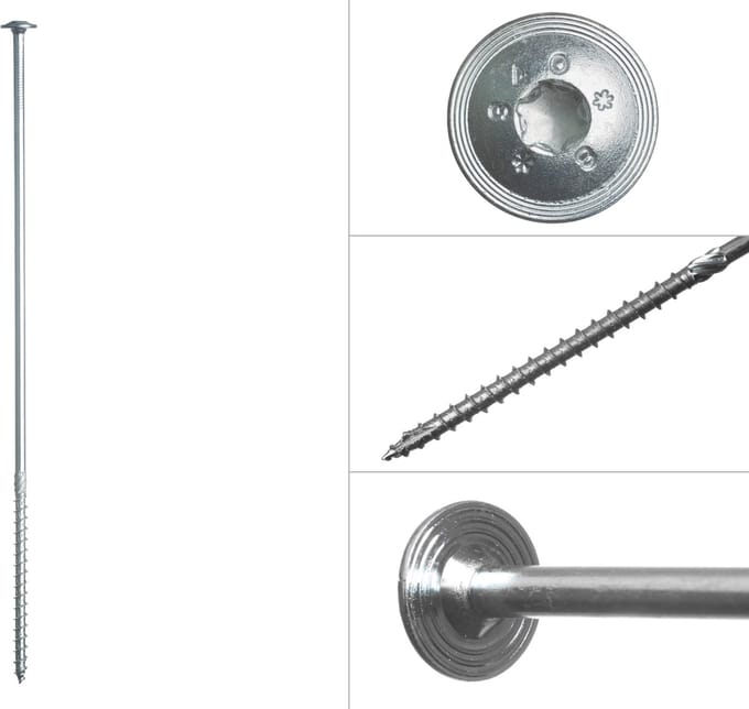 Wovar Tellerkopschroeven Verzinkt 8.0 x 340 mm Torx 40 | Doos 50 Stuks