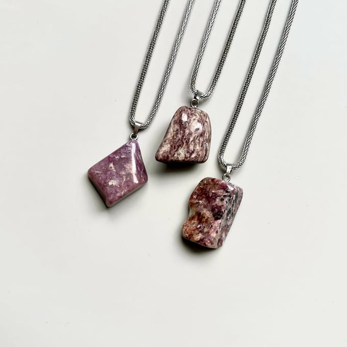 Gemstone ketting Lepidoliet