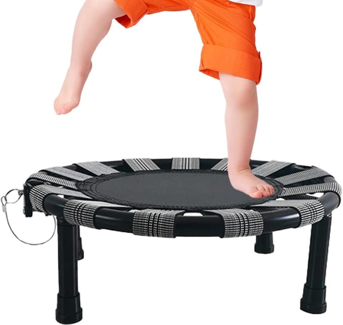 Inklapbare Trampoline - Mini Trampoline Springkussen - Binnen Spelen - Ruimtebesparend Ontwerp - 44.4 x 26.2 x 9.1 cm - Meerkleurig