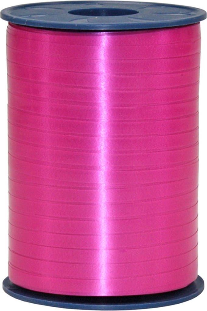 Globos krullint fel roze 500 meter x 5 mm cadeau lint.