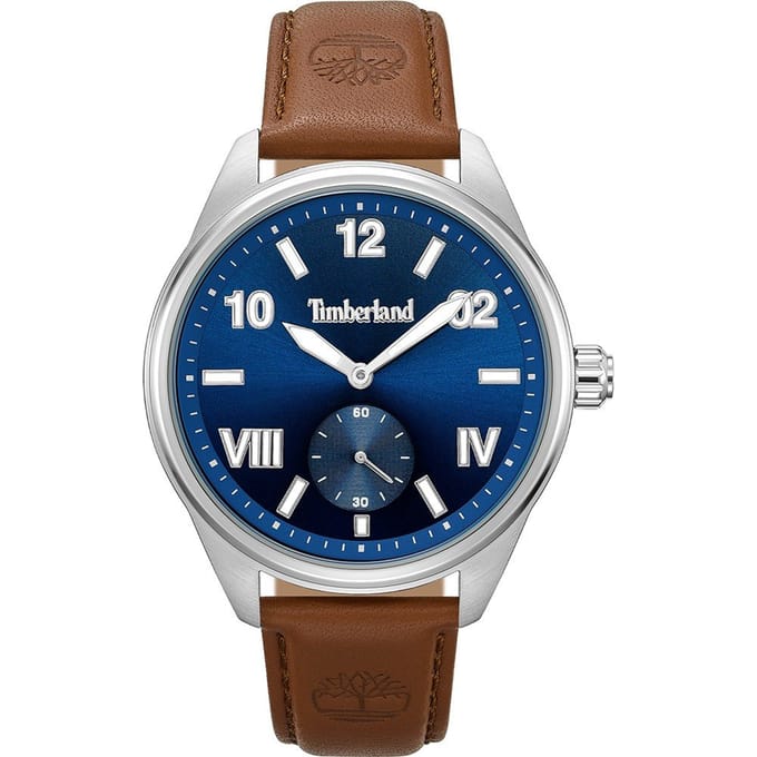Timberland TDWGA0083501 - Horloge - Leer - Donkerbruin - 43 mm
