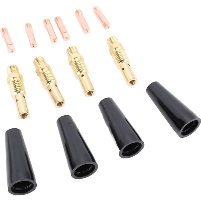 Kit de 48 pièces Buses sans gaz à âme fourrée Accessoire Pistolet de soudage MIG KP1939 1 Buses à âme fourrée 0,9 mm Embouts Diffuseurs de gaz