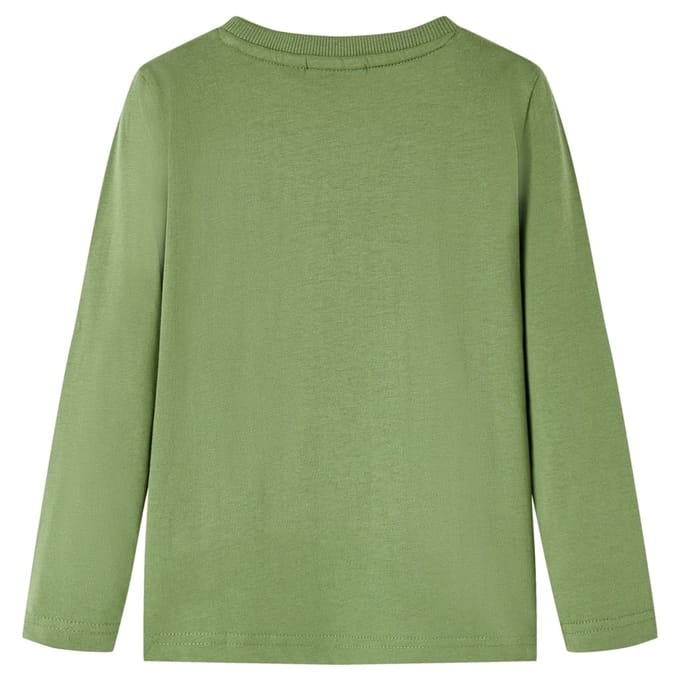 vidaXL - Kindershirt - met - lange - mouwen - 116 - lichtkakikleurig
