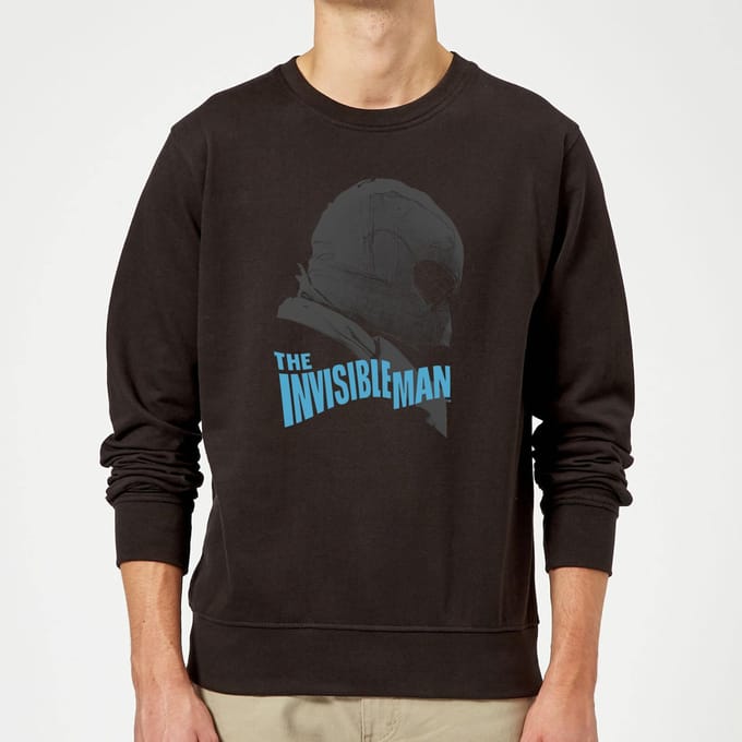 Universal Monsters The Invisible Man Greyscale Trui - Zwart - L