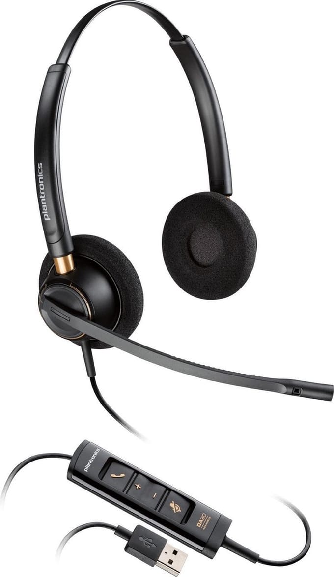 Poly EncorePro HW525 Headset Bedraad Hoofdband Kantoor/callcenter Zwart