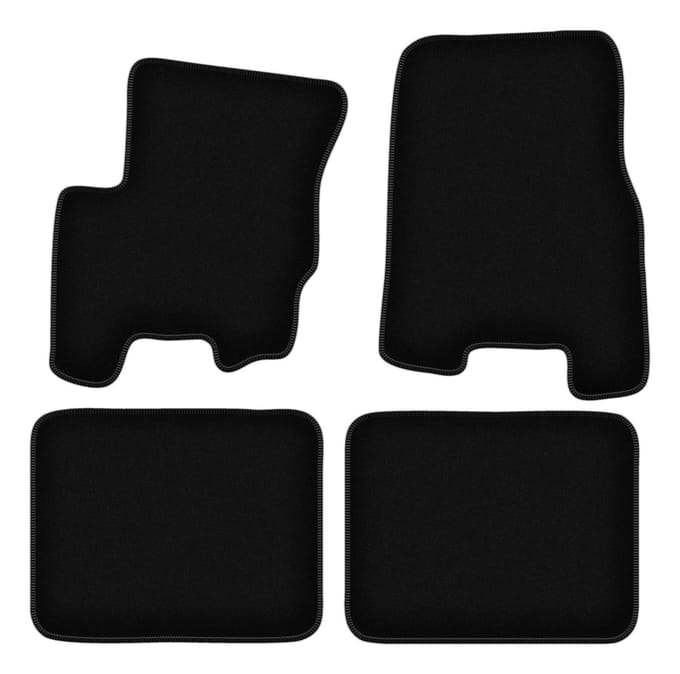 BASIC zwarte veloursmatten voor: SsangYong Korando II (KJ) SUV (1998-2006)