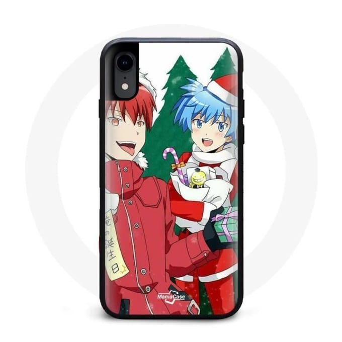 Coque - Maniacase - Iphone X - Karma et Nagisa - Silicone - Souple noir