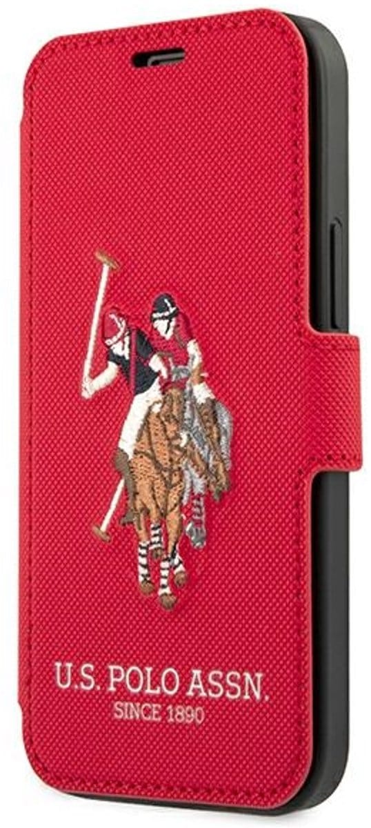 U.S. Polo Assn. Polo Embroidery - Rood Hoesje - iPhone 12 - Elegant Design