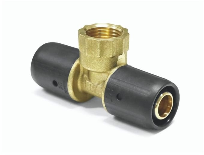 Steekfitting T-stuk 20 x 2 - 3/4" IG - 20 x 2