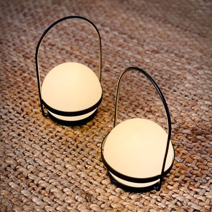 Dyberg Larsen LED lantaarn Summer, 2 stuks, zwart
