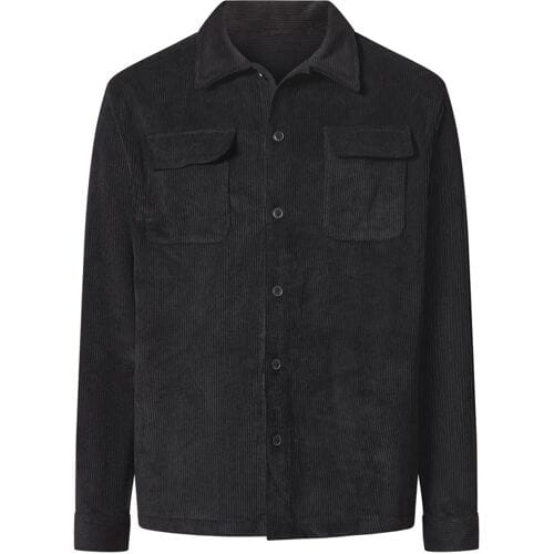 ESMARA MEN Corduroy heren overshirt (Zwart, M (48/50))