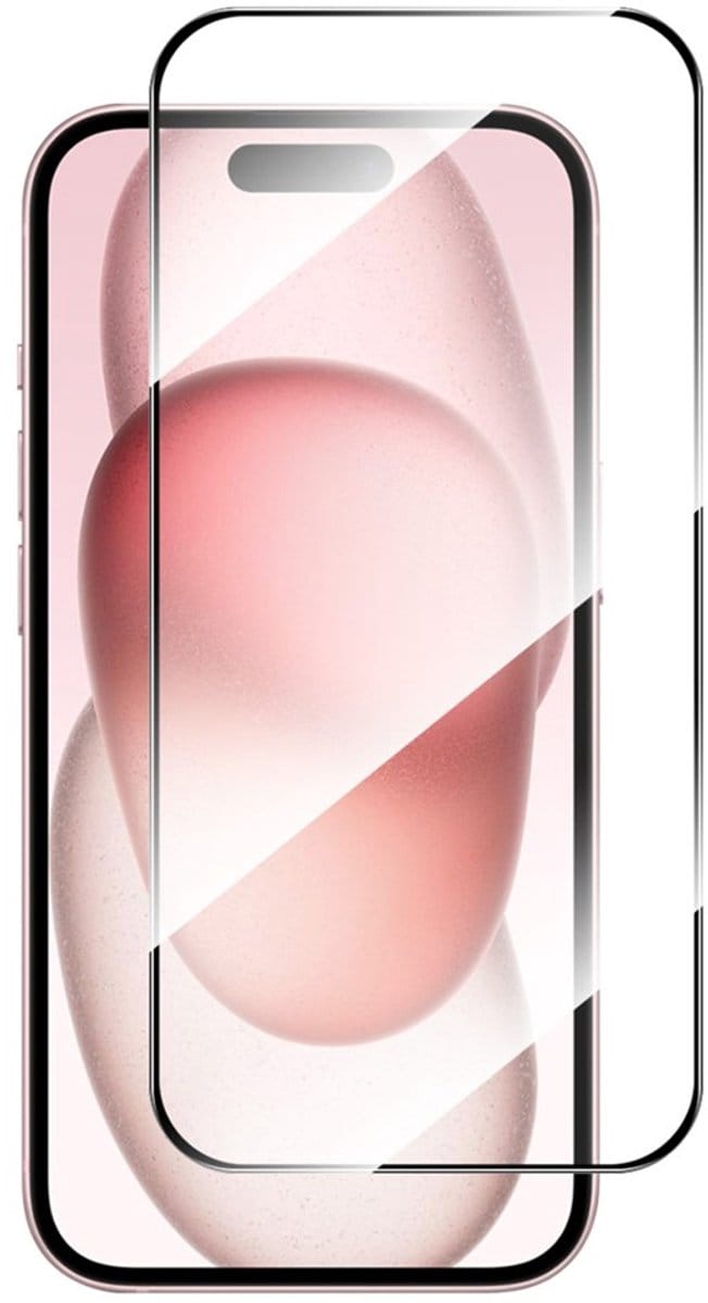 Coverup Screen Protector - Geschikt voor iPhone 17 Screen Protector - Coverup Full-Cover 9H Tempered Glass - Zwart