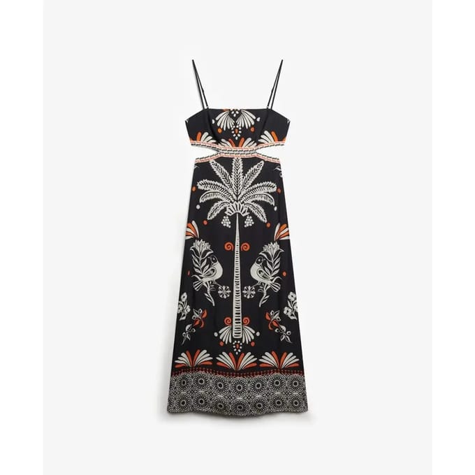 Superdry - Statement maxi-jurk met uitgesneden accenten - Dames - Jurken