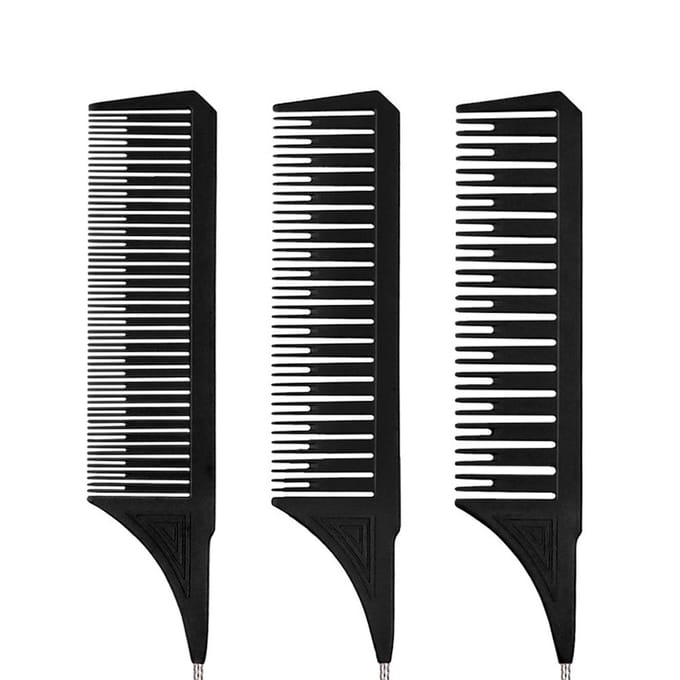 Haarkam Haarkleurkam Haarstylingkam voor Kapsalon Kapperszaak Thuis black