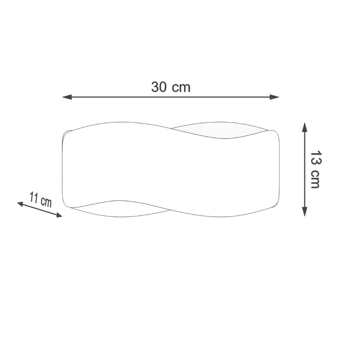 Wandlamp TILA 30 met strakke rechthoekige behuizing - Sollux Lighting - IP20 - Wit staal behuizing - 30 x 11 x 13 cm - 1 x G9 LED, exclusief lichtbron - Max. 8 W - Moderne wandlamp voor eetkamer, slaapkamer en hal